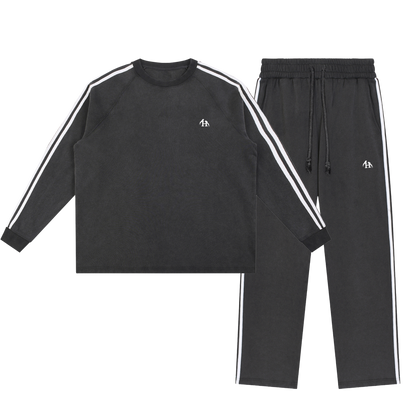 Heritage Contrast Black Pullover and Sweatpants Bundle