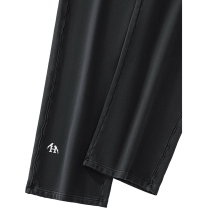 Heritage Essential Raw-Edge Black Sweatsuit Bundle