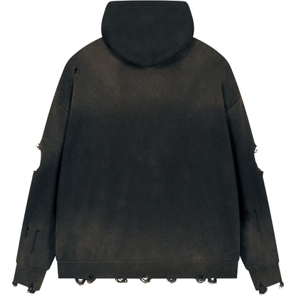 Heritage H Heavyweight Distressed Zip Sweater
