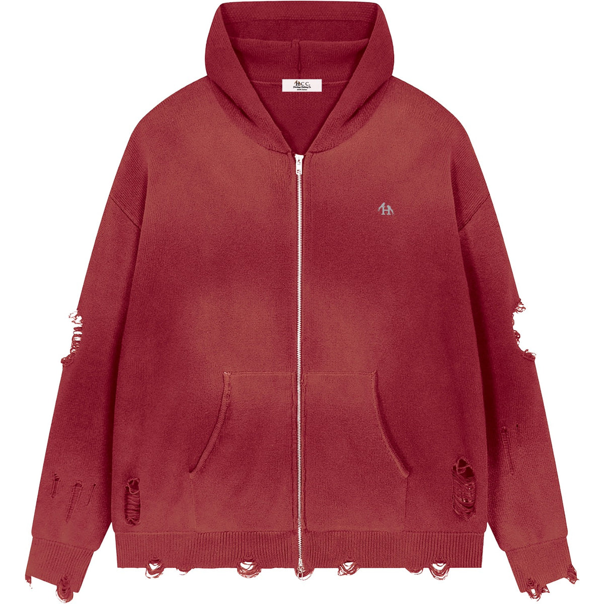 Heritage H Heavyweight Distressed Zip Sweater