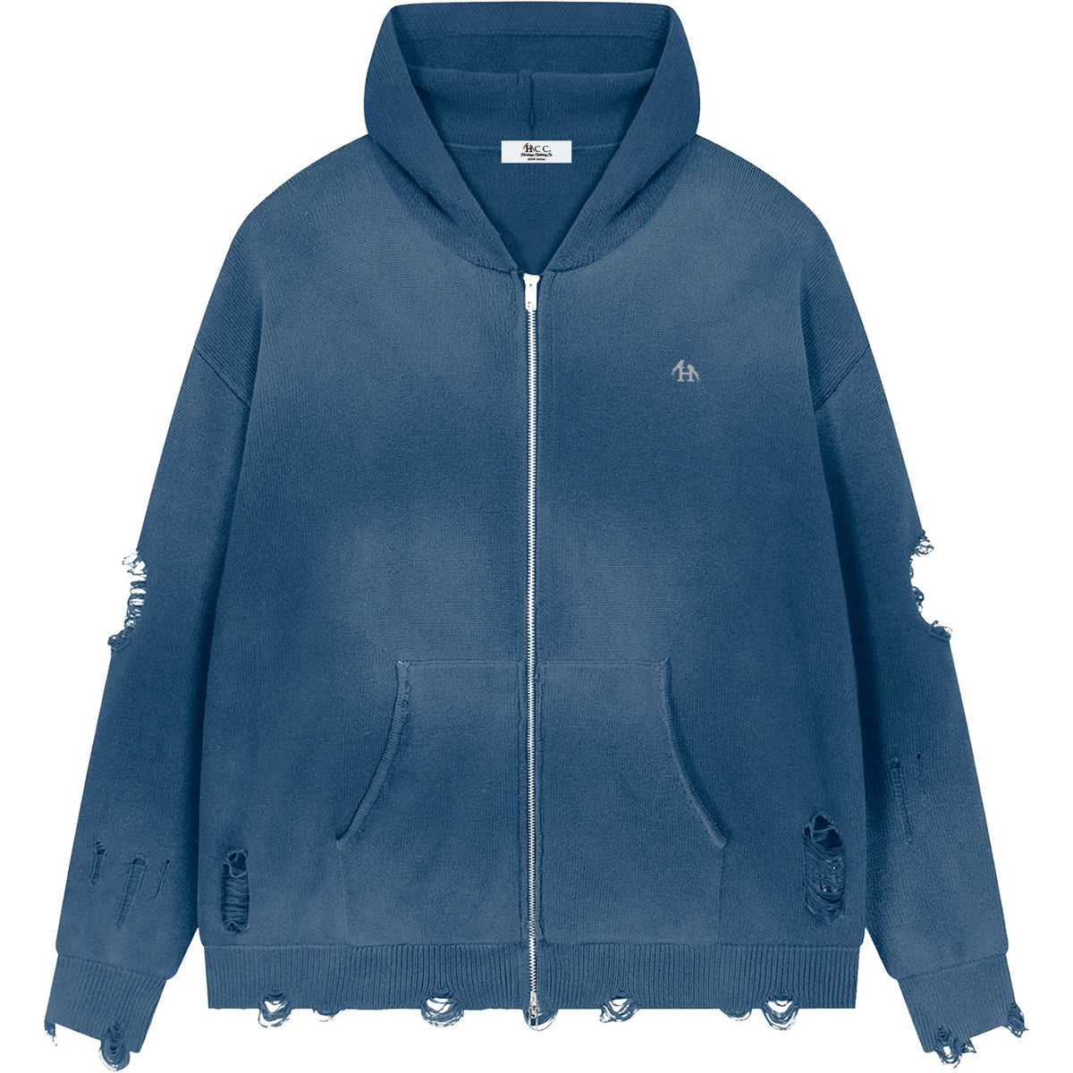 Heritage H Heavyweight Distressed Zip Sweater