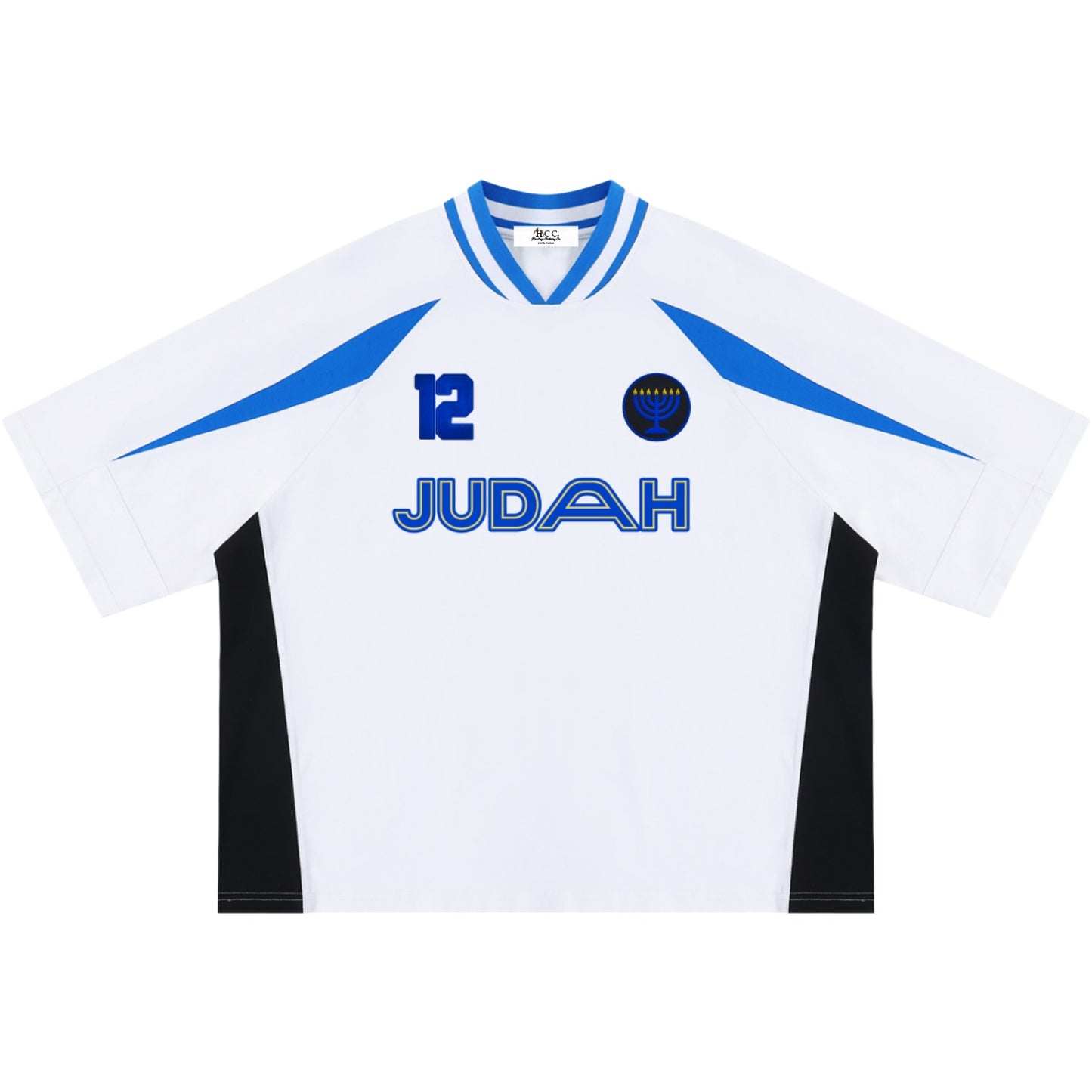 Judah Blue Cotton Color Block Jersey