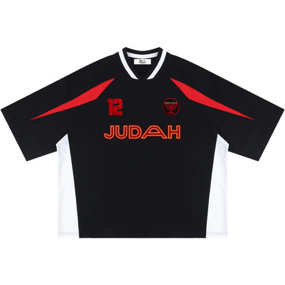 Judah Red Cotton Color Block Jersey