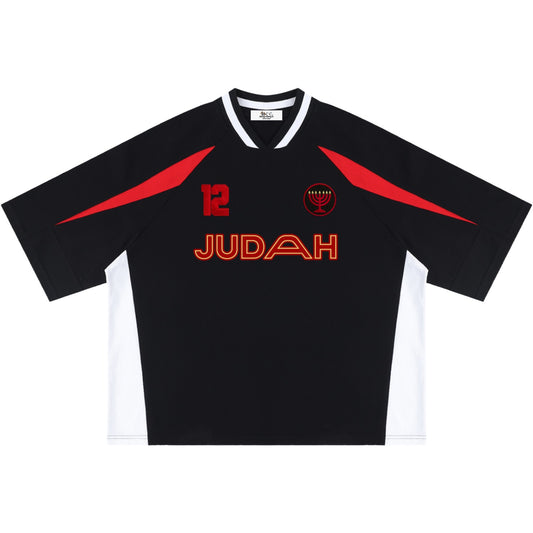 Judah Red Cotton Color Block Jersey