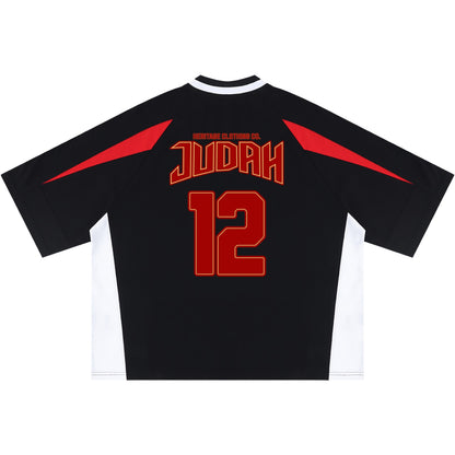 Judah Red Cotton Color Block Jersey