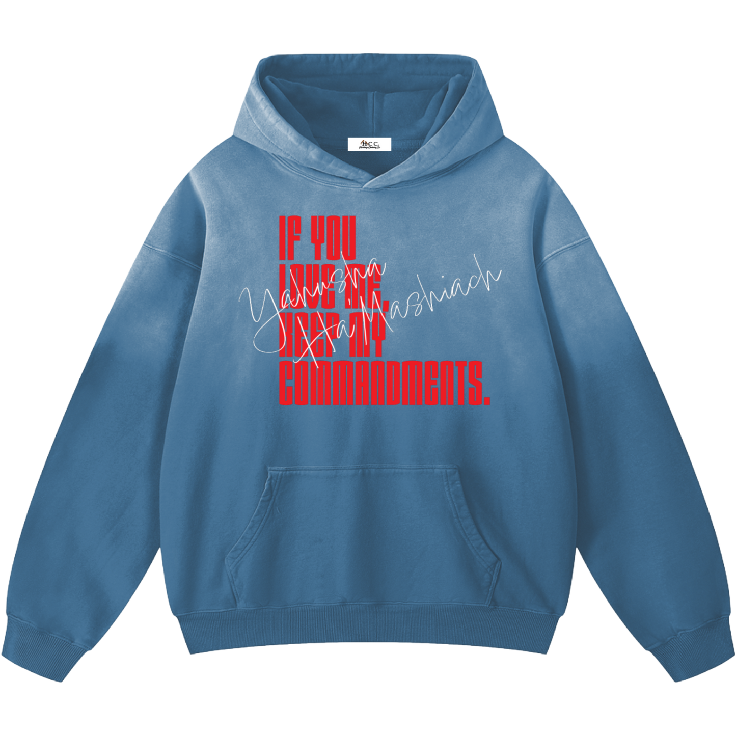 Keep My Commandments Faded Hoodie