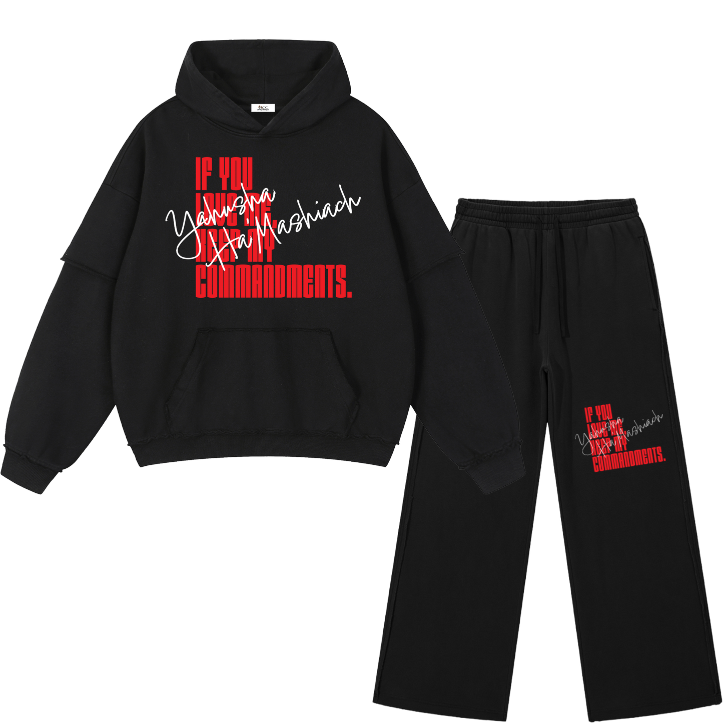 Keep My Commandments Black Sweatsuit Bundle