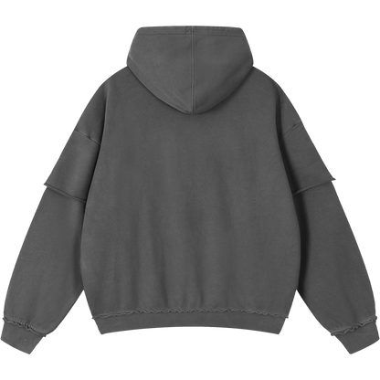 Keep My Commandments Raw Edge Hoodie