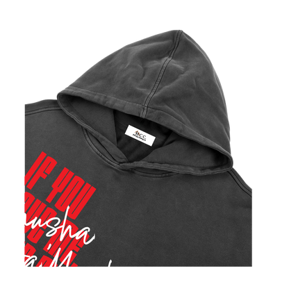 Keep My Commandments Raw Edge Hoodie