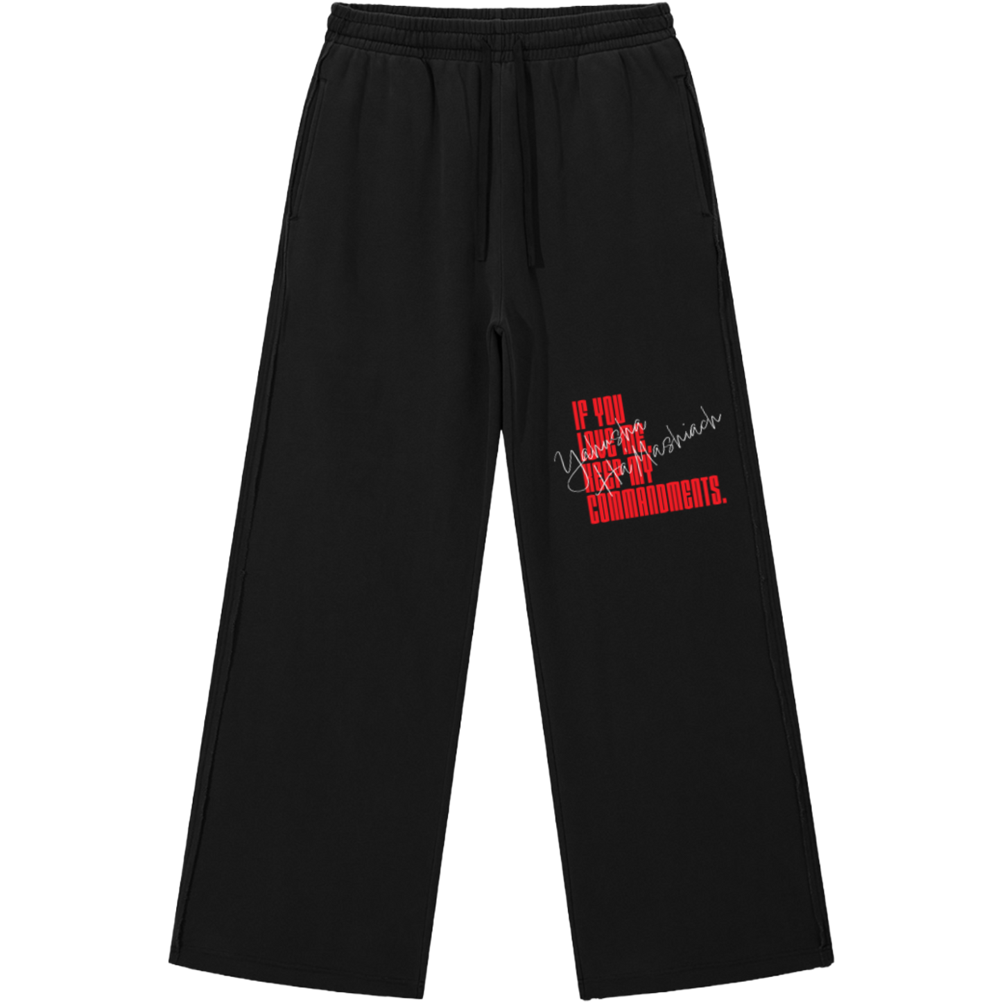 Keep My Commandments Raw Edge Sweatpants