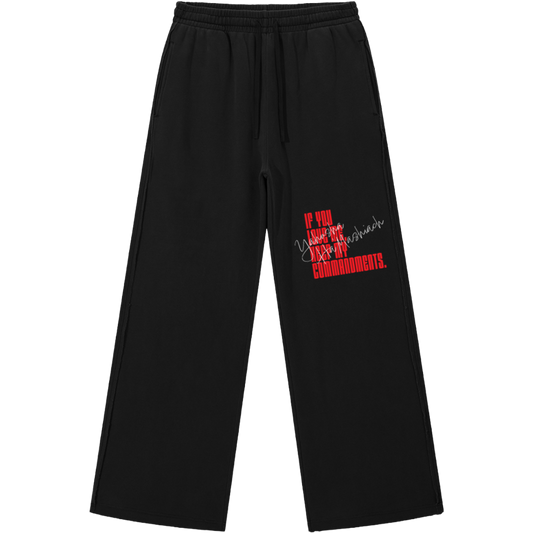 Keep My Commandments Raw Edge Sweatpants