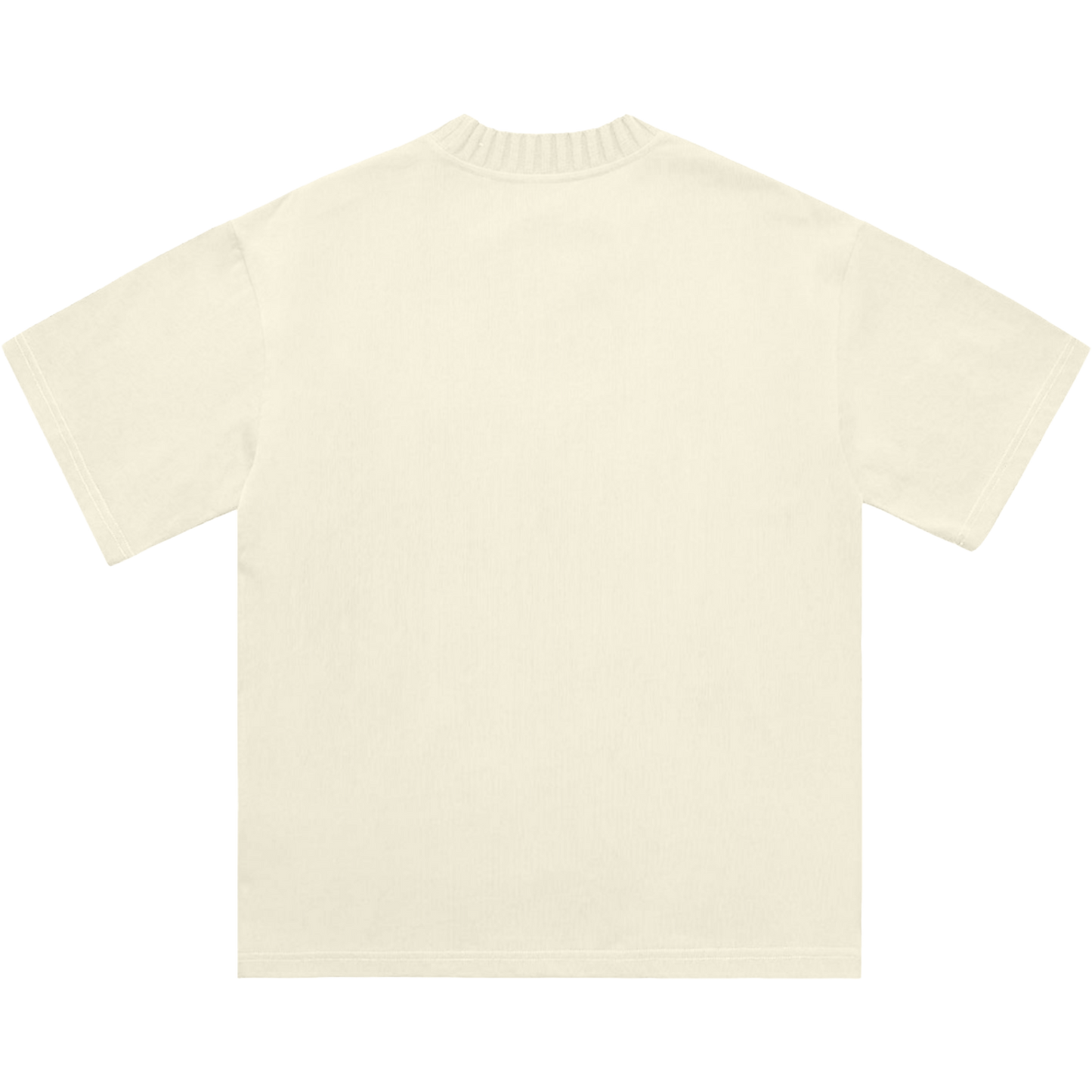 Knitted Neck Short-Sleeve T-Shirt