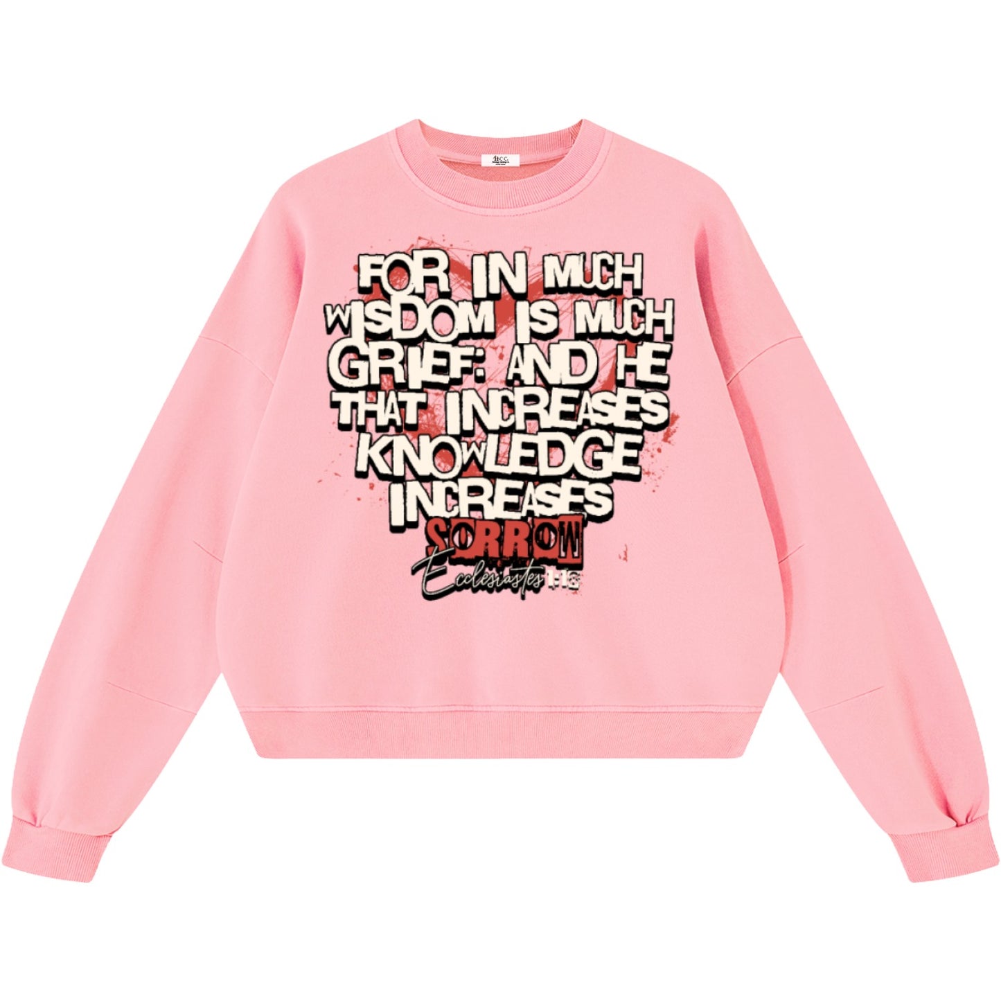 Knowledge Increases Sorrow Boxy Vintage Sweatshirt