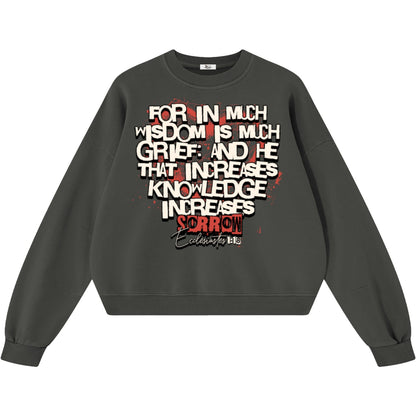 Knowledge Increases Sorrow Boxy Vintage Sweatshirt