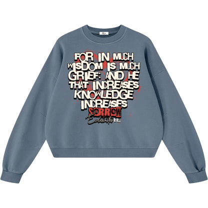 Knowledge Increases Sorrow Boxy Vintage Sweatshirt