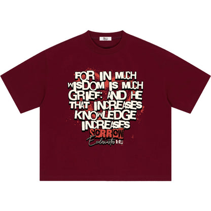 Knowledge Increases Sorrow Boxy Oversized T-Shirt