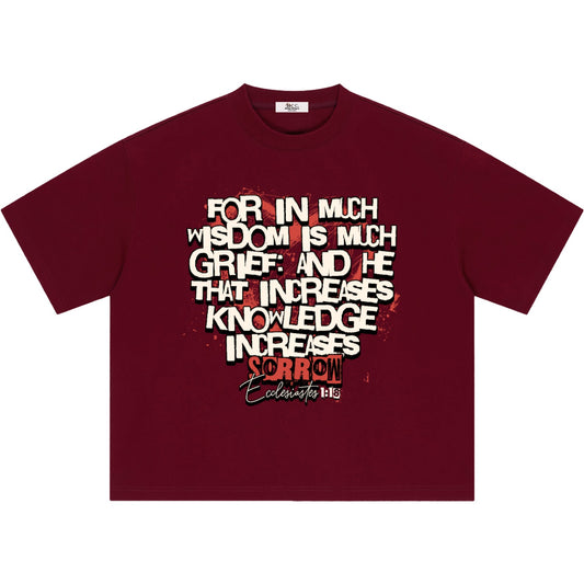 Knowledge Increases Sorrow Boxy Oversized T-Shirt
