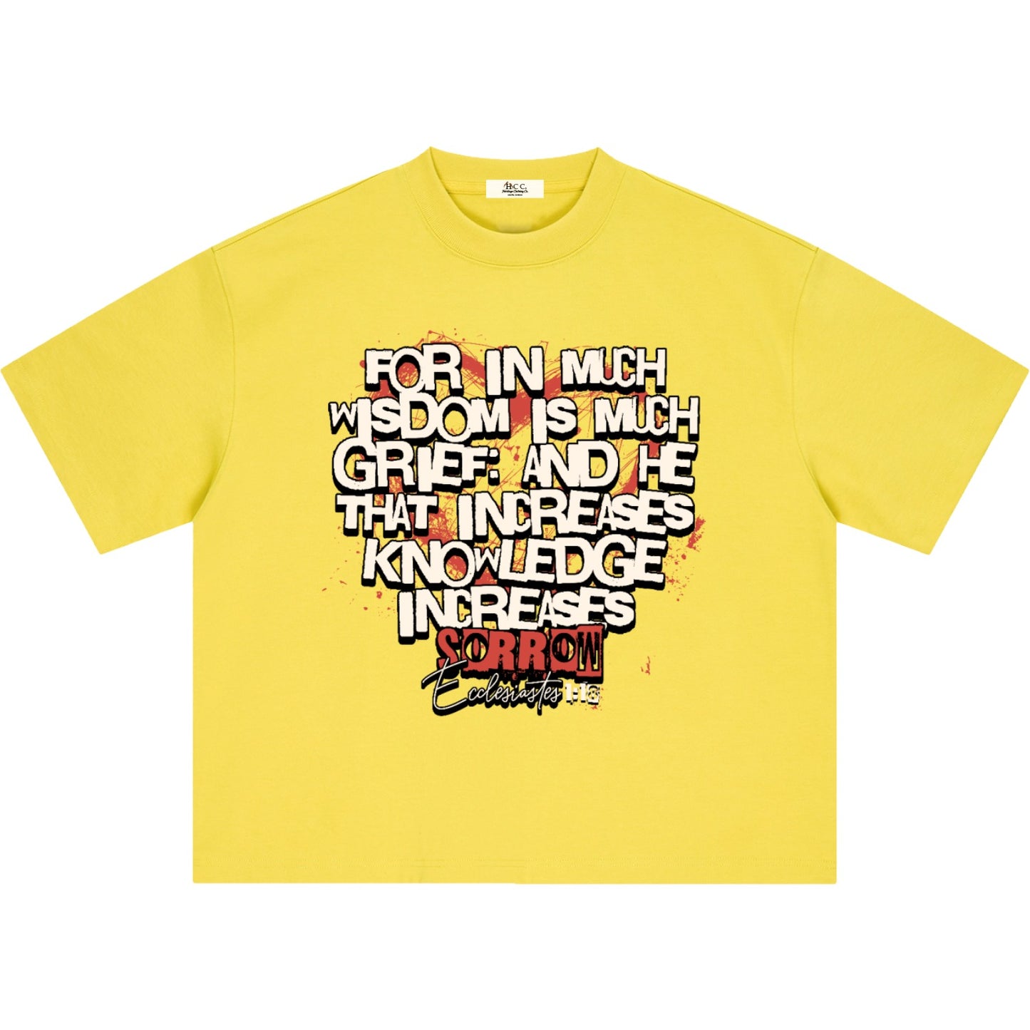 Knowledge Increases Sorrow Boxy Oversized T-Shirt