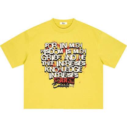 Knowledge Increases Sorrow Boxy Oversized T-Shirt
