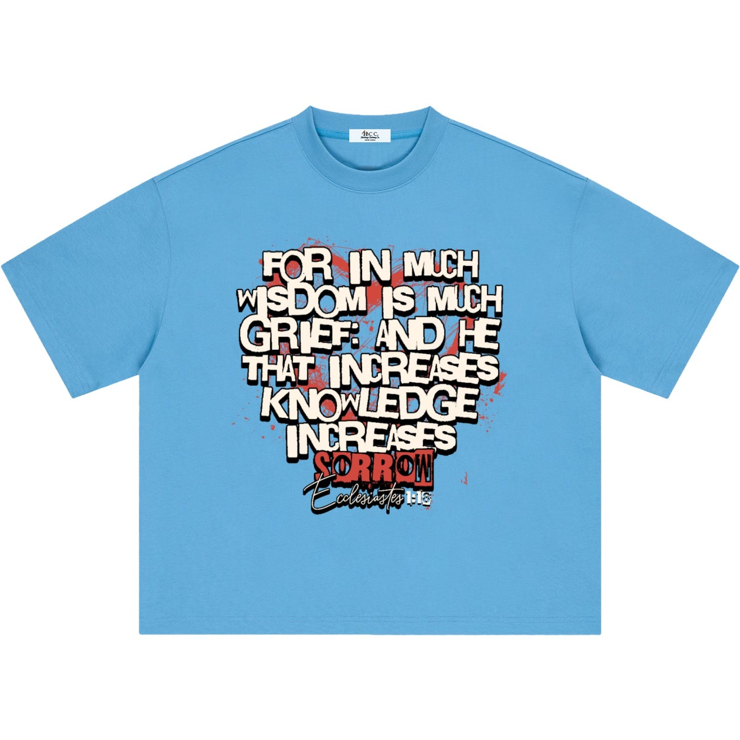 Knowledge Increases Sorrow Boxy Oversized T-Shirt