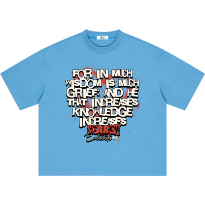 Knowledge Increases Sorrow Boxy Oversized T-Shirt
