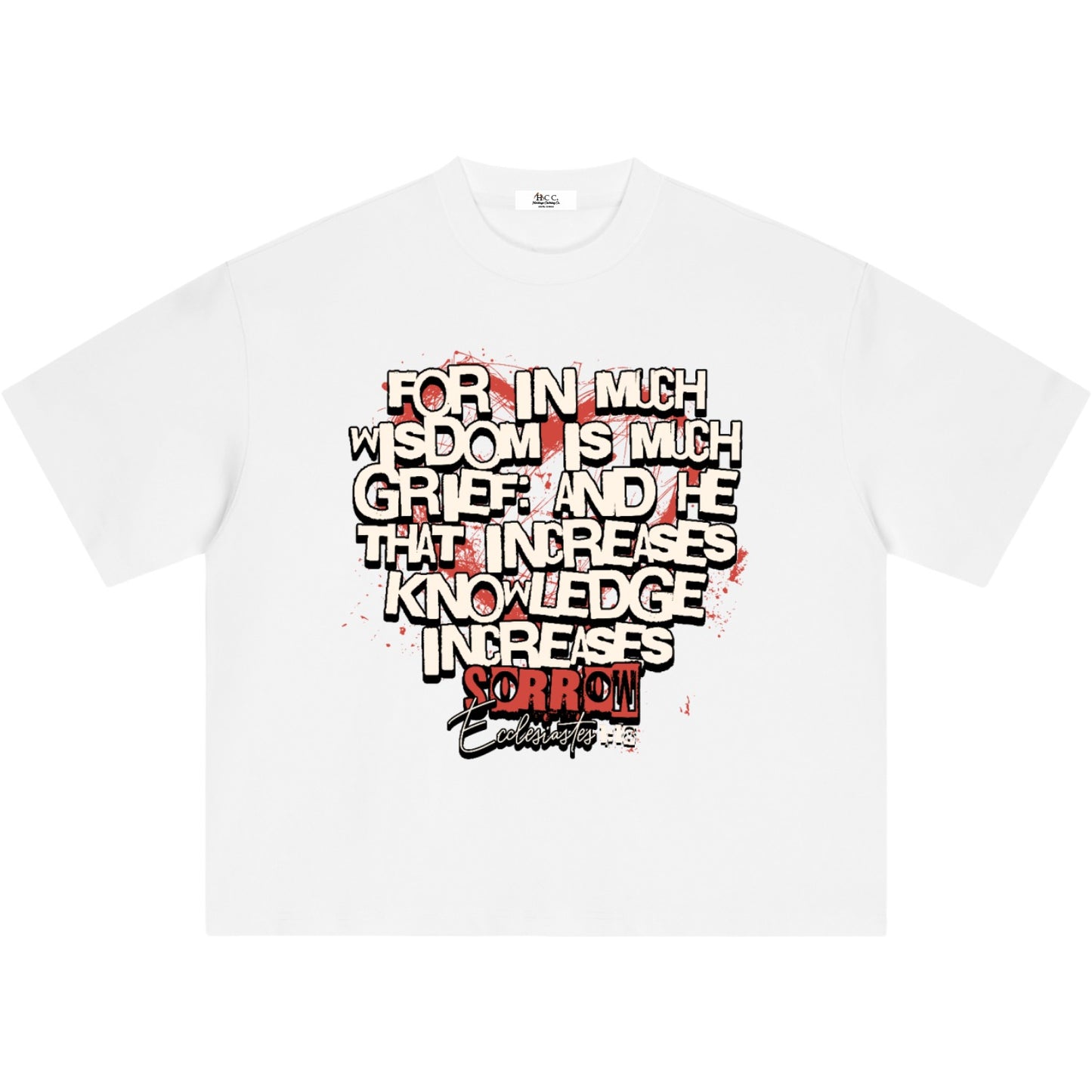 Knowledge Increases Sorrow Boxy Oversized T-Shirt