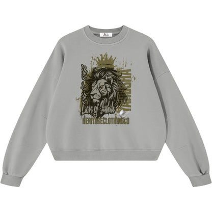 Lion Of Judah Men's Boxy Vintage Sweatshirt