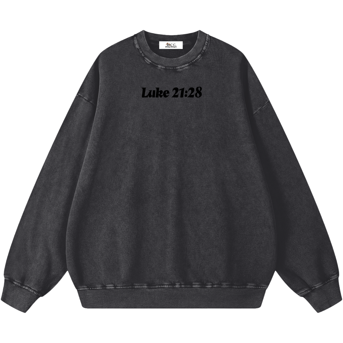 Look Up Men's Oversized Snow Washed Sweatshirt