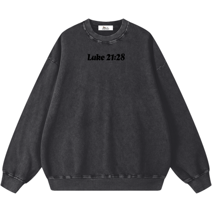 Look Up Men's Oversized Snow Washed Sweatshirt