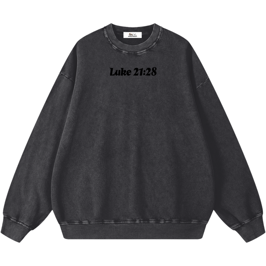 Look Up Men's Oversized Snow Washed Sweatshirt