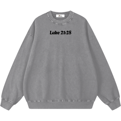 Look Up Women's Oversized Snow Washed Sweatshirt
