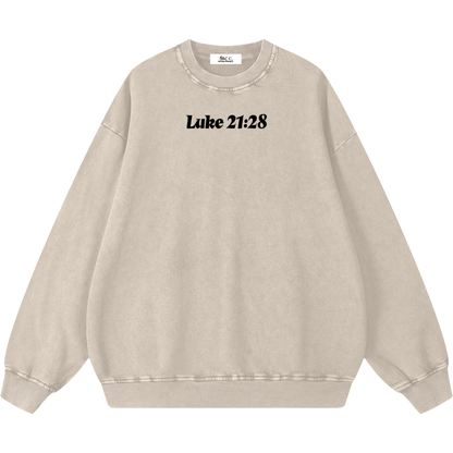 Look Up Women's Oversized Snow Washed Sweatshirt