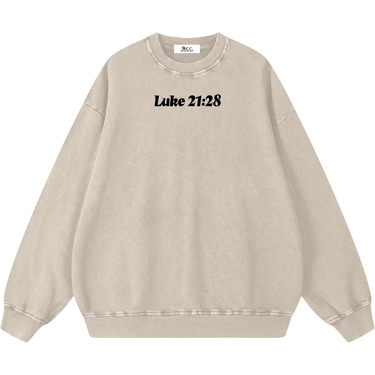 Look Up Women's Oversized Snow Washed Sweatshirt