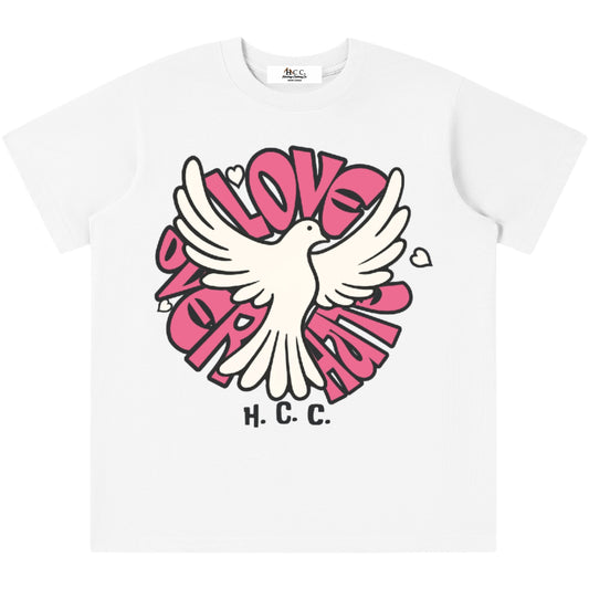 Love Over Hate Girl's Lightweight T-Shirt