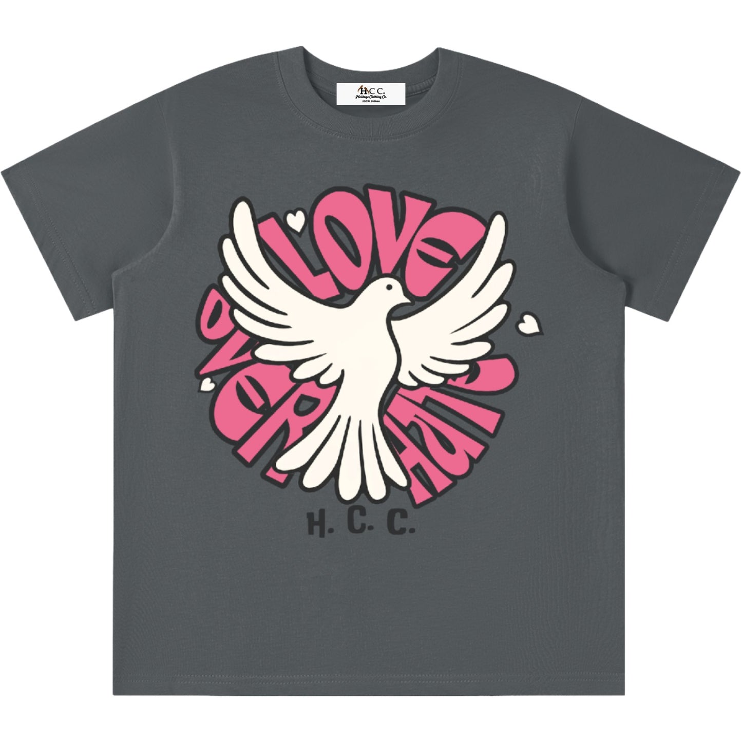 Love Over Hate Girl's Lightweight T-Shirt