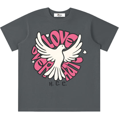 Love Over Hate Girl's Lightweight T-Shirt