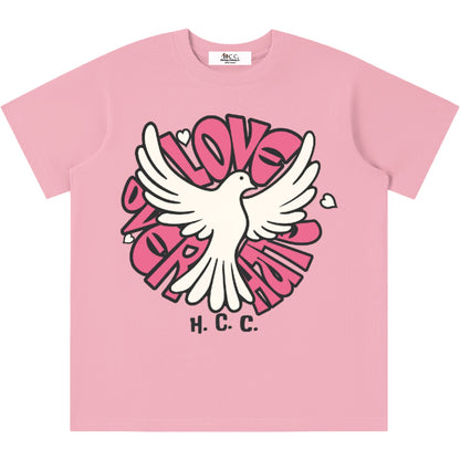 Love Over Hate Girl's Lightweight T-Shirt