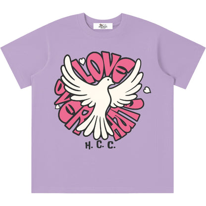 Love Over Hate Girl's Lightweight T-Shirt