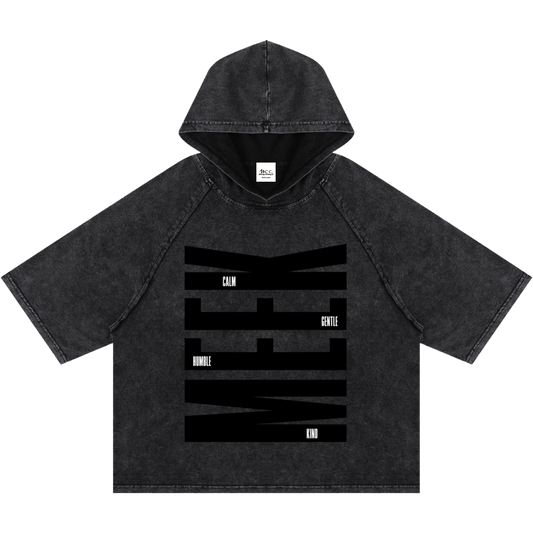 Meek Men's Hooded Wide-Cut Short-Sleeve T-Shirt