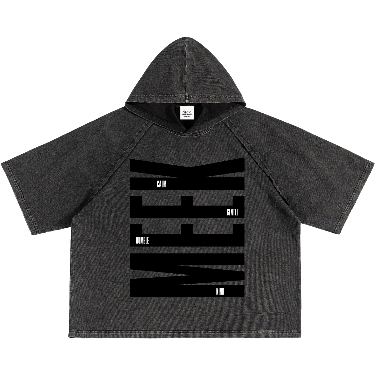 Meek Men's Hooded Wide-Cut Short-Sleeve T-Shirt