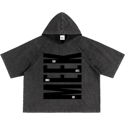 Meek Men's Hooded Wide-Cut Short-Sleeve T-Shirt