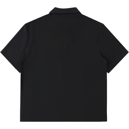 Men's Zipped Short-Sleeve Polo Shirt