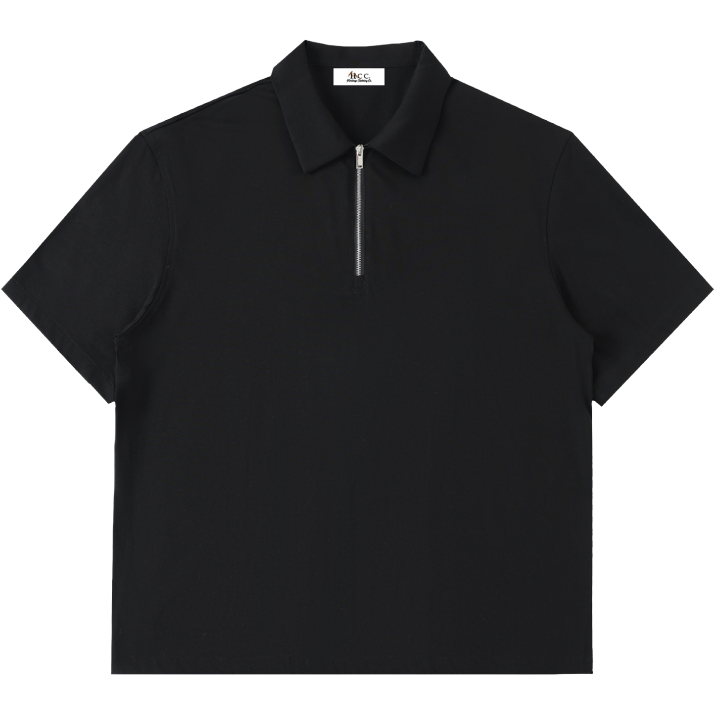 Men's Zipped Short-Sleeve Polo Shirt