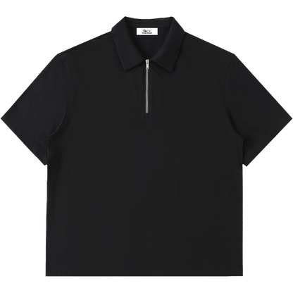 Men's Zipped Short-Sleeve Polo Shirt