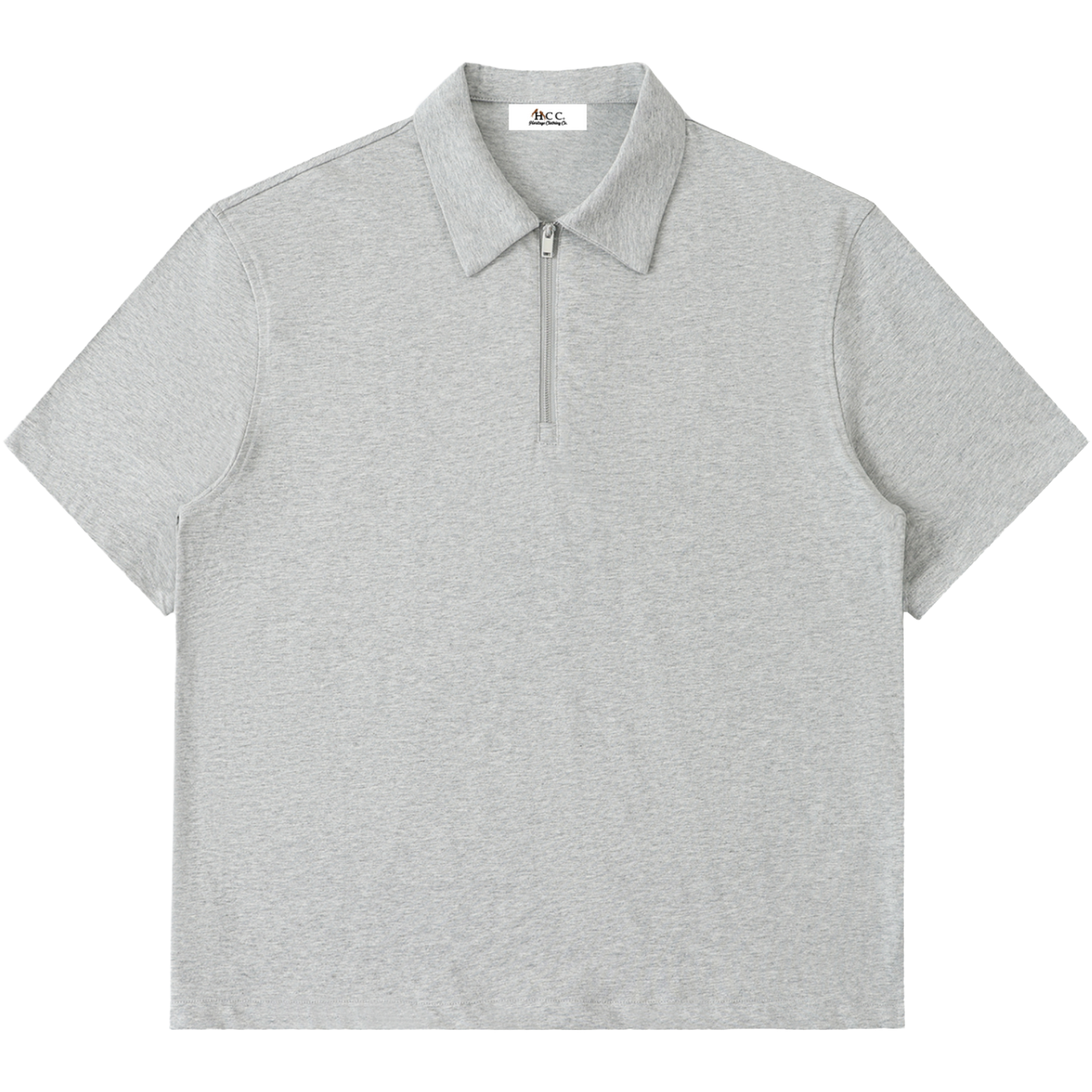 Men's Zipped Short-Sleeve Polo Shirt