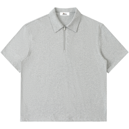 Men's Zipped Short-Sleeve Polo Shirt
