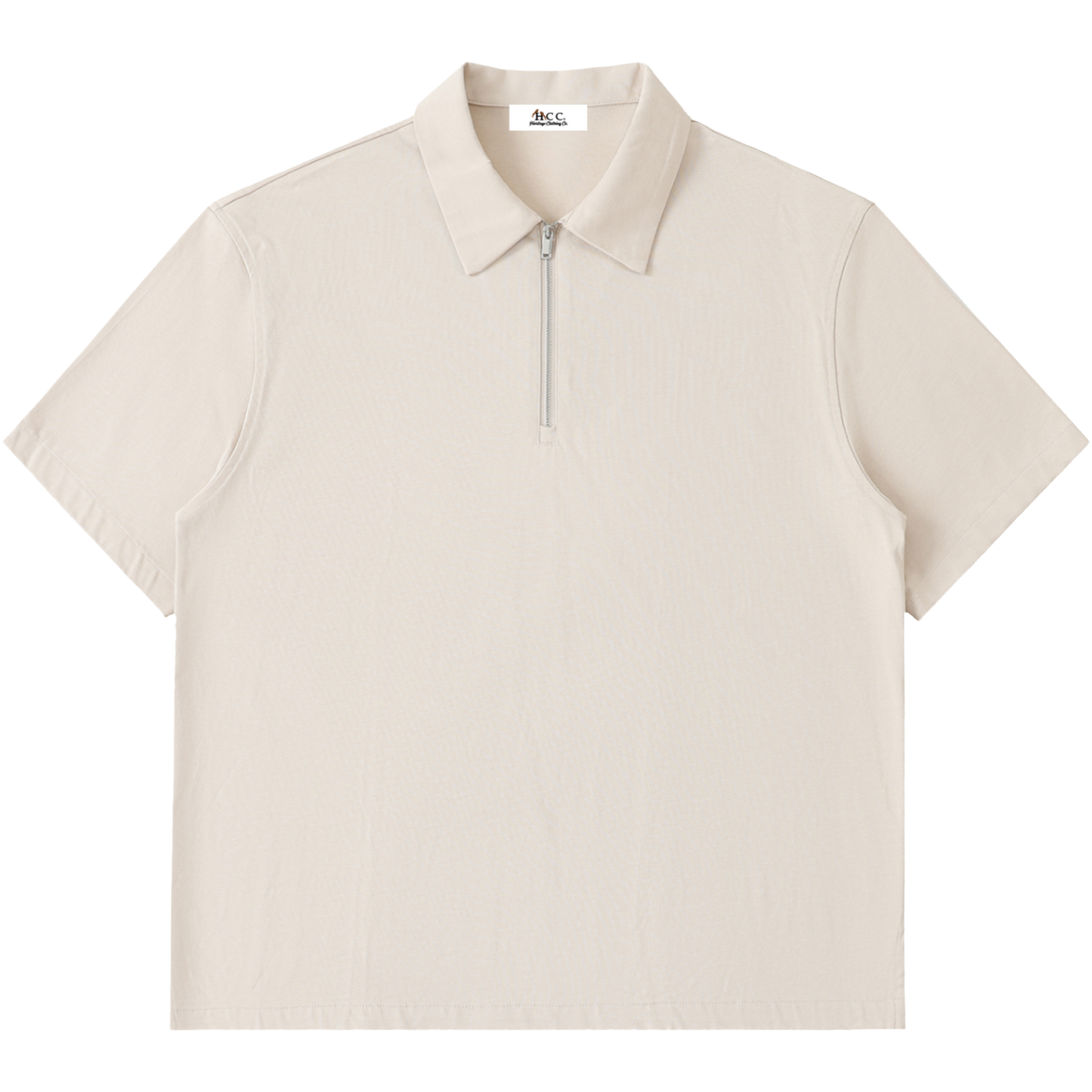Men's Zipped Short-Sleeve Polo Shirt