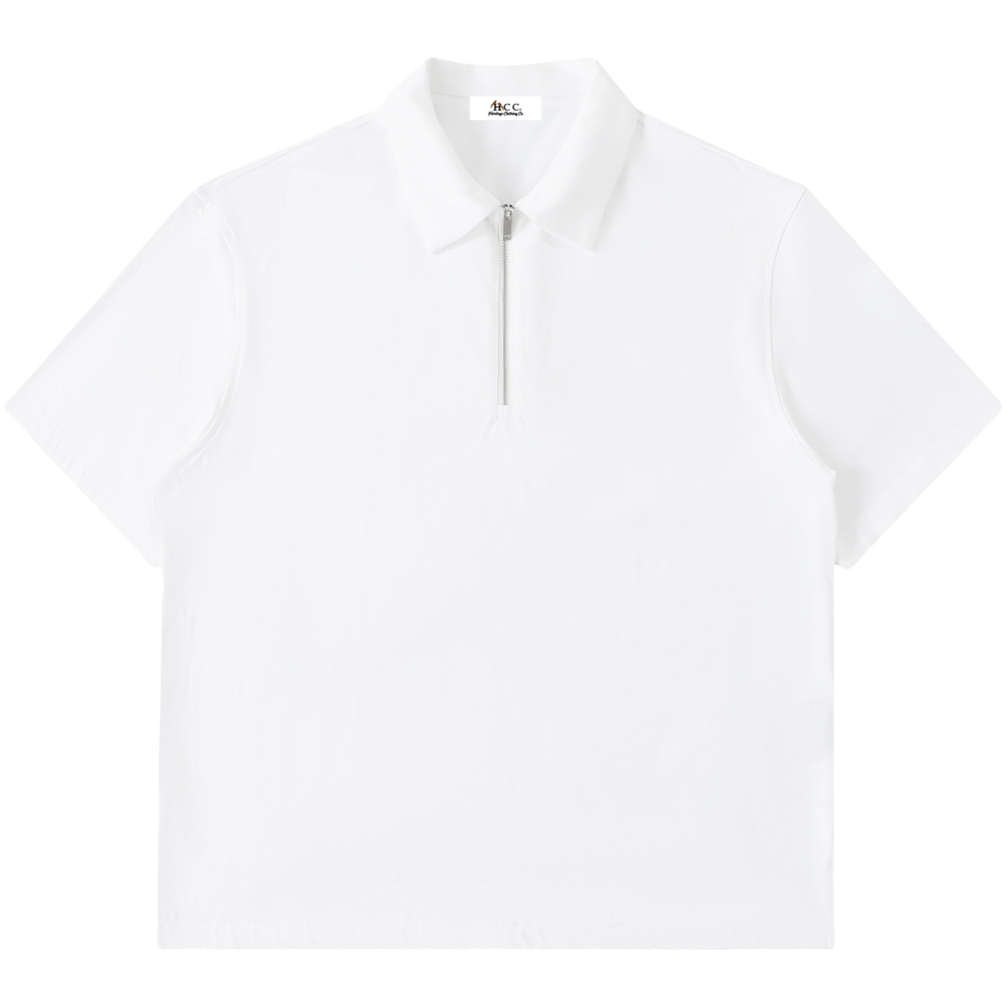 Men's Zipped Short-Sleeve Polo Shirt