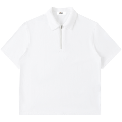 Men's Zipped Short-Sleeve Polo Shirt