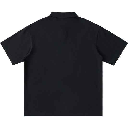 Men's One-Button Short-Sleeve Polo Shirt
